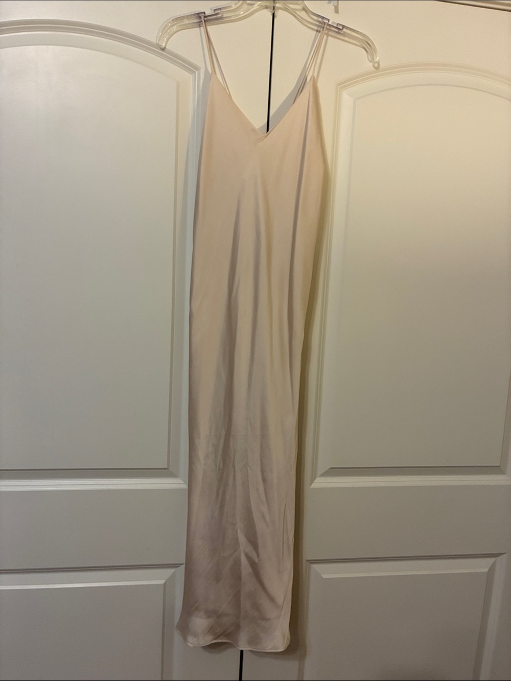 NWT Silk-Blend Slip Midi Dress in Nude Blush